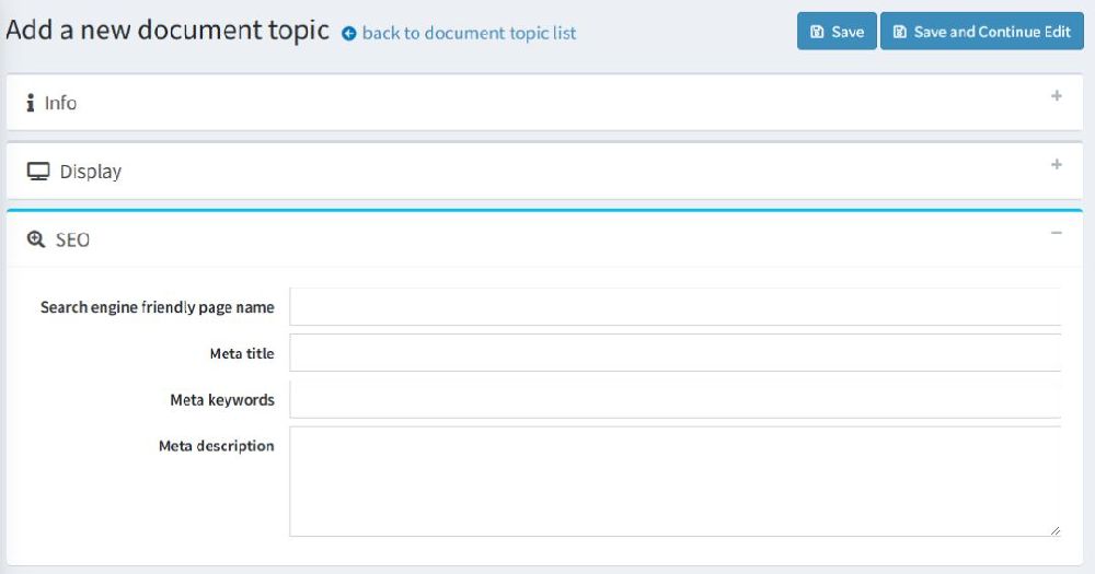 documentation plugin add topic seo page